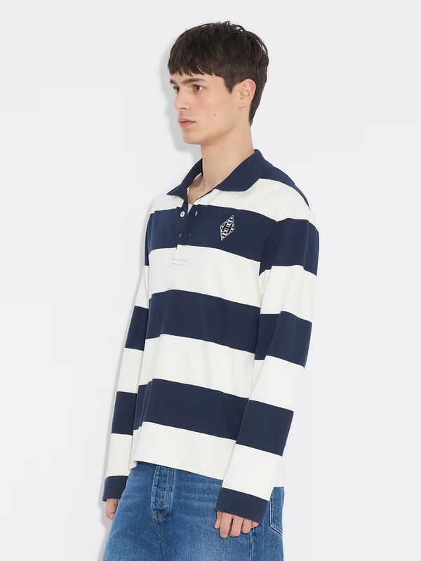 RUGBY Polo Shirt Navy Stripe