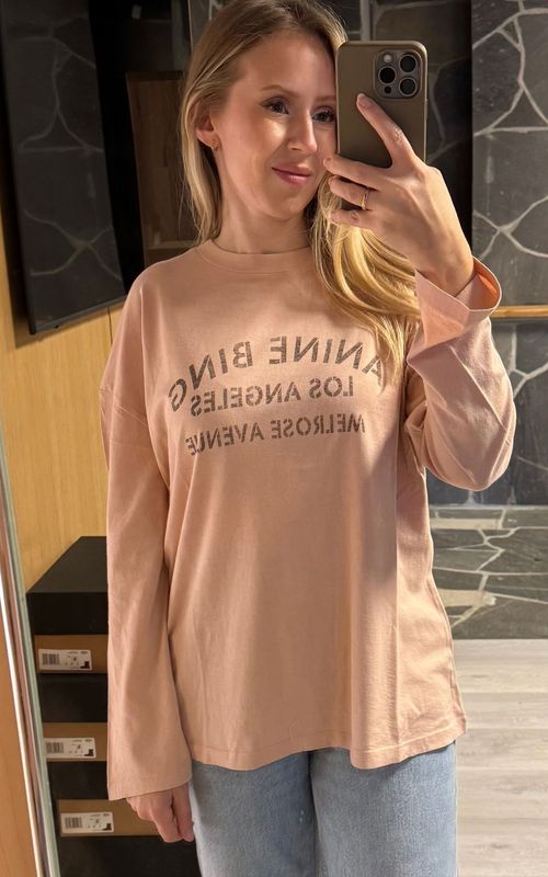Ivan Long Sleeve Melrose Stencil Washed Blushed