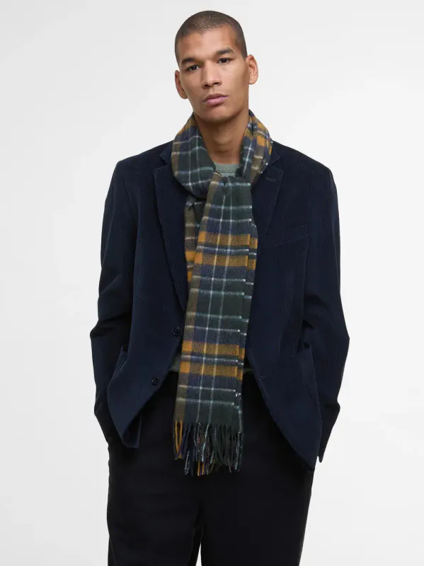 New Check Tartan Scarf Forest Bronze Brown