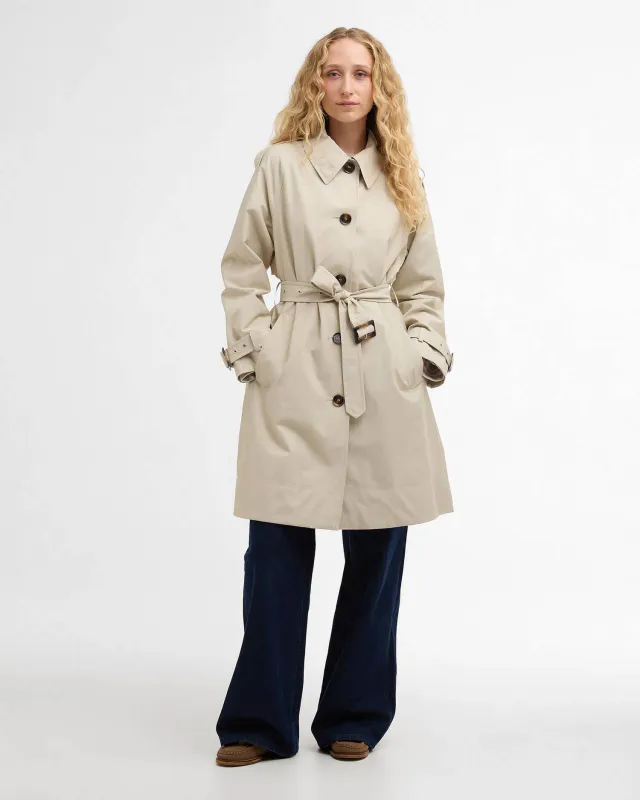 MAIA Showerproof Trench Coat Stone