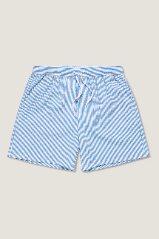 Seersucker Swimshort Navy/White 
