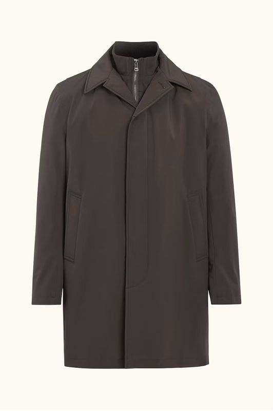ZIPPED Padded Car Coat Terra Brown