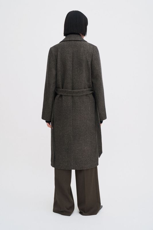 Charlotte Twill Belted Coat Driftwood