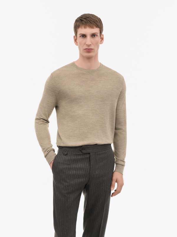 CONNOR RWS Merino Sweater Grey Beige Melange 