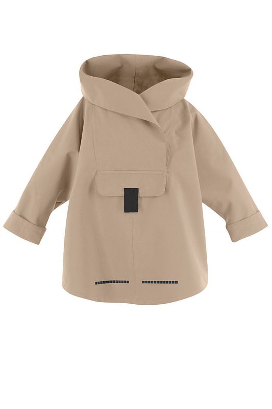 BERGEN Mini Poncho Beige