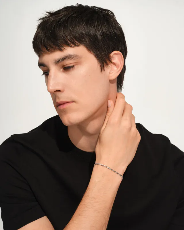 Curb Bracelet M Silver 