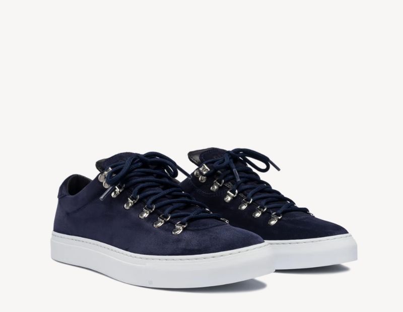 MAROSTICA Low Marineblå Suede