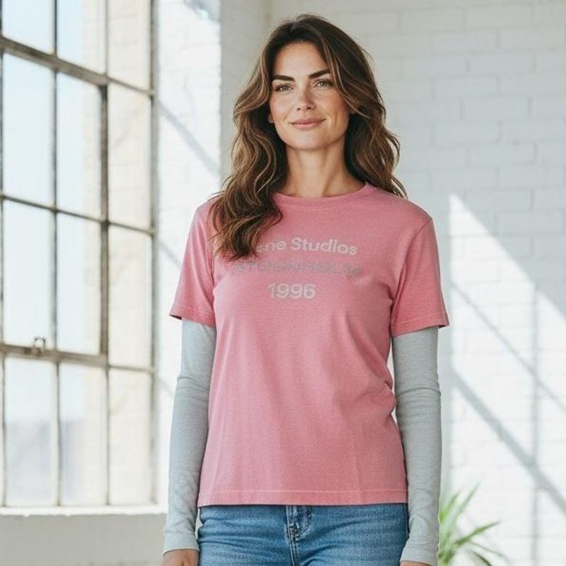 LOGO T-shirt Relaxed Tango Pink 