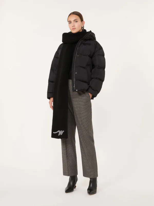 HATELEY Stretch Wool Flannel Trousers Dark Grey