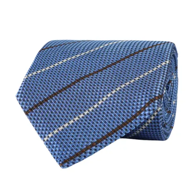 Hovedbilde CLASSIC Silk Striped Tie Sky ...