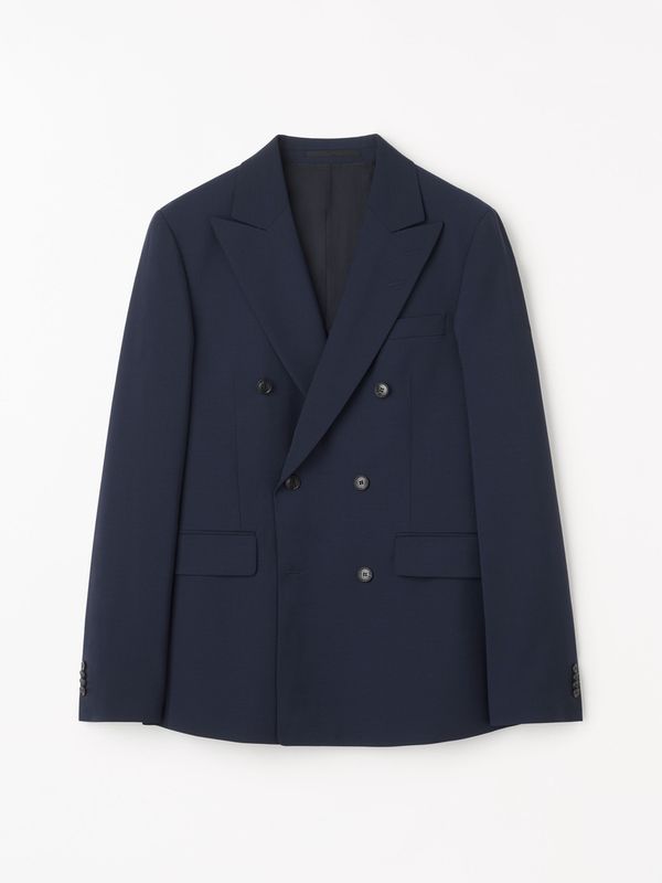 Ease Double-Breasted Jacket Dark Blue