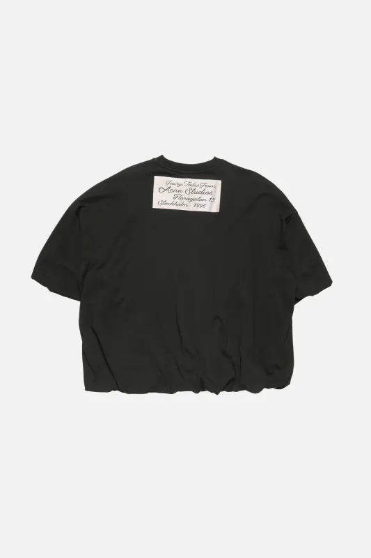 Gathered Logo T-shirt Black 