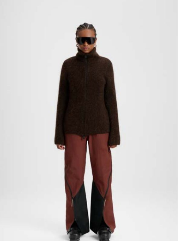 Flint Knitted Sweater Dark Brown Melange