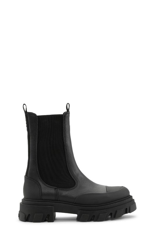 Cleated Mid Boots Stitch Black 