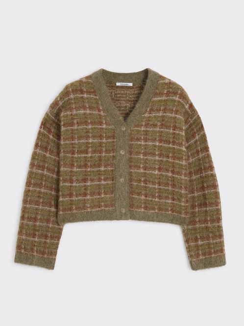 Hovedbilde KATE Check Cardigan Green Mix