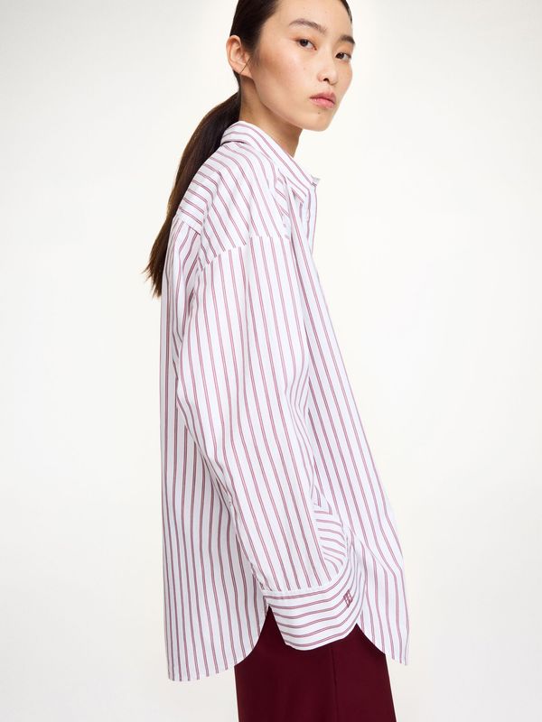 DERRIS Organic Cotton Shirt Cabernet Stripe