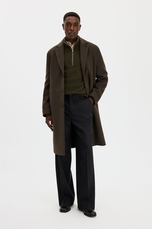 London Coat Dark Moss Green 