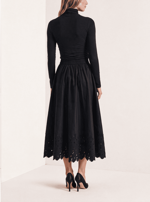 EMBROIDERY Skirt Black