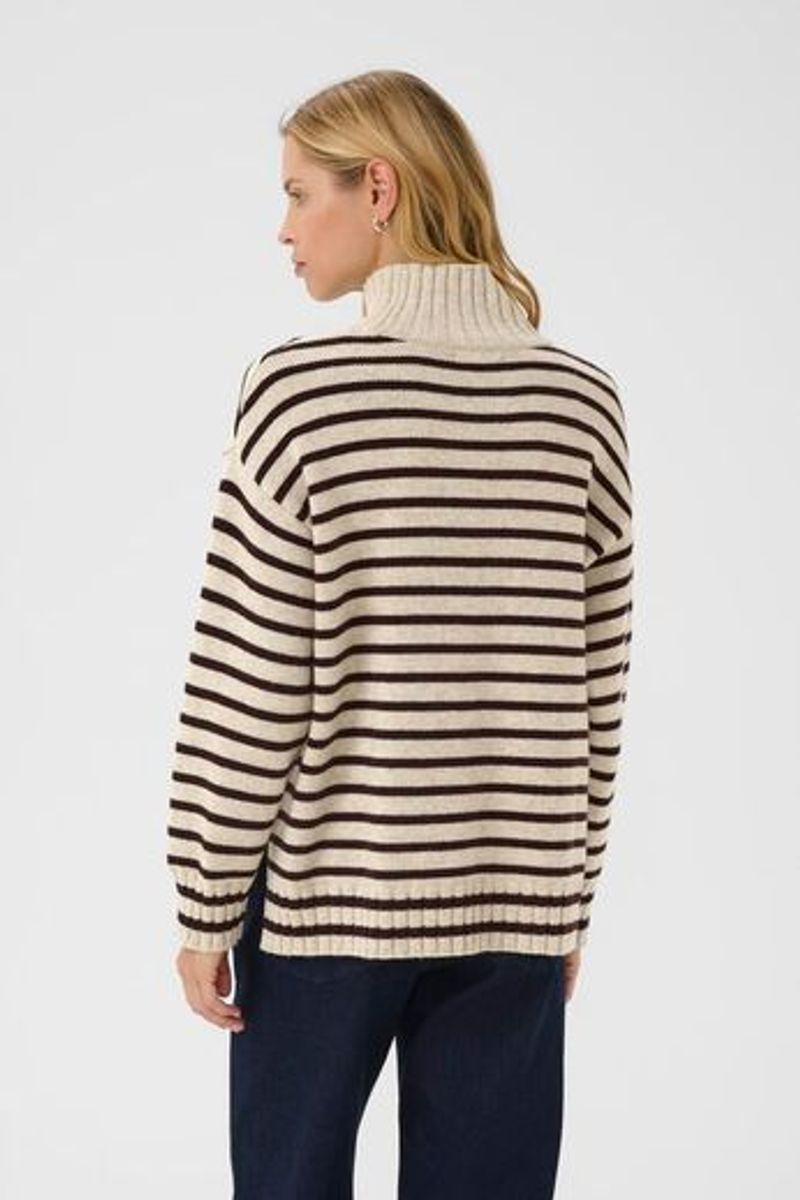LilyePW Pullover Stripe French Oak Melange Ganache