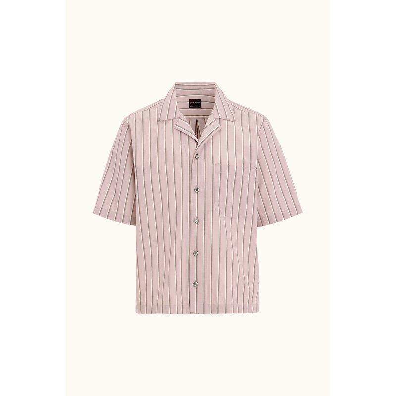 Cuban Striped Shirt Desert Rose