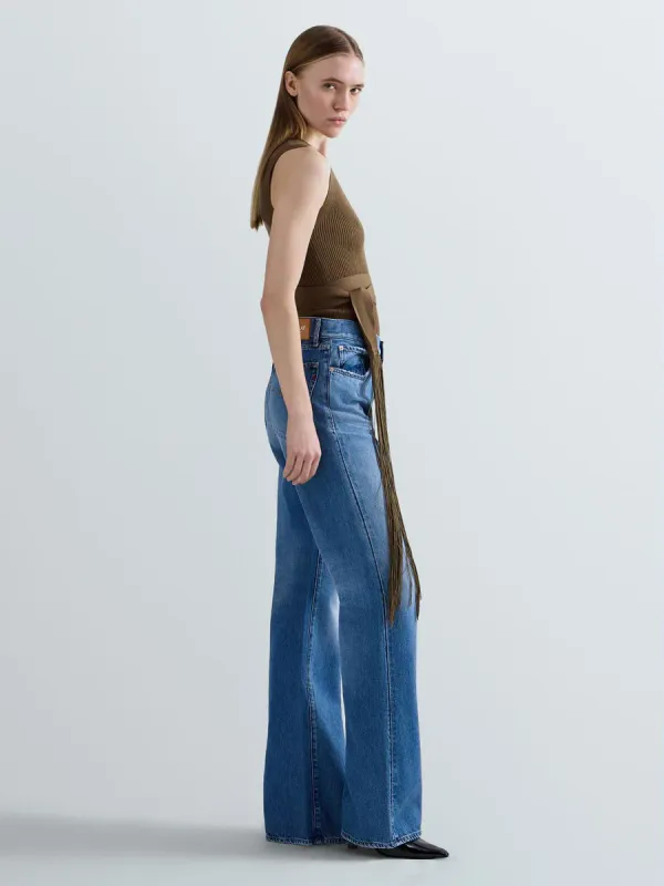 BECKA Flared Bootcut Jeans Medium Blue