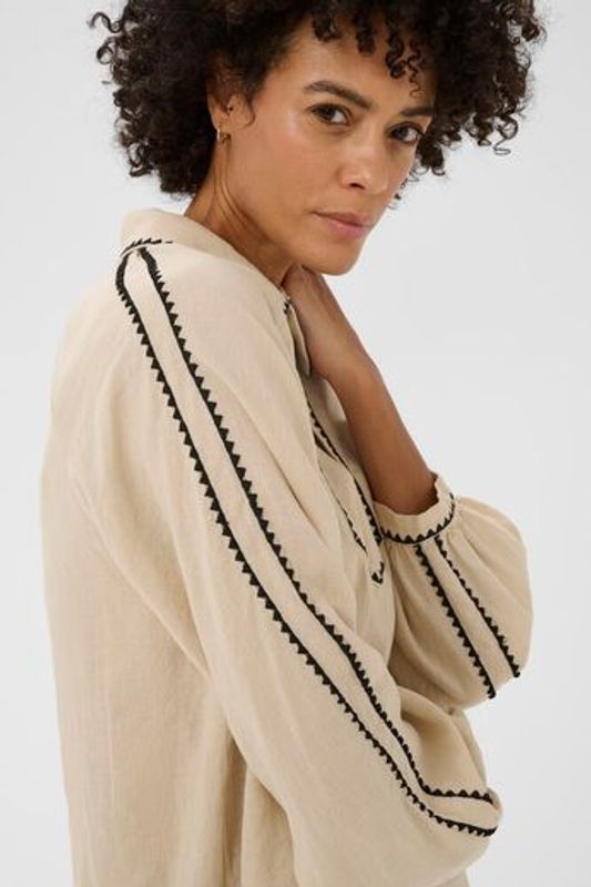 AimyPW Bluse Oatmeal