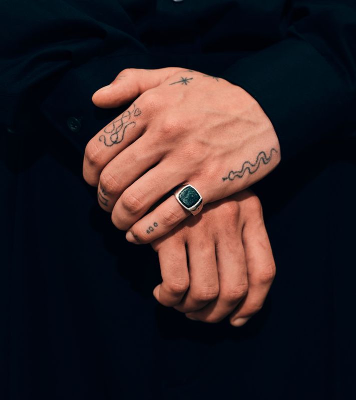 CUSHION Green Marble M