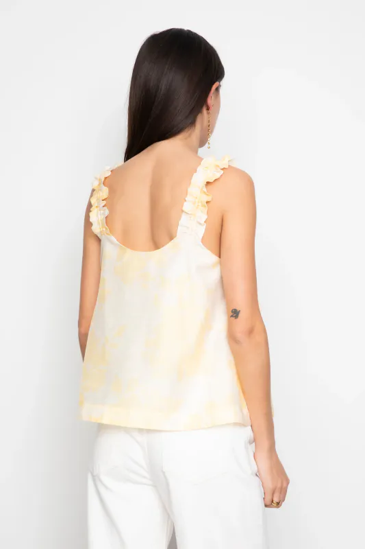 ZOE Top Yellow Floral Print