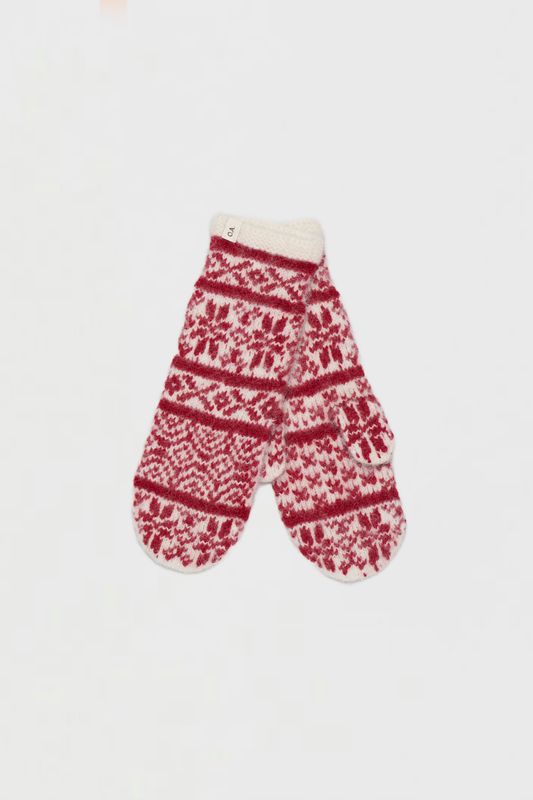OAD Mittens Off White | Red