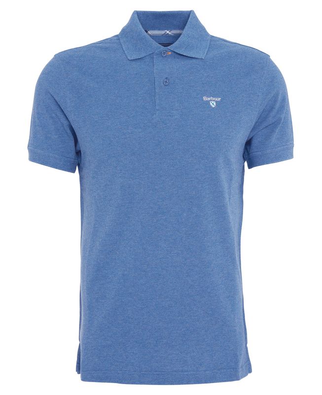 Tartan Pique Polo Shirt Dk Chambray