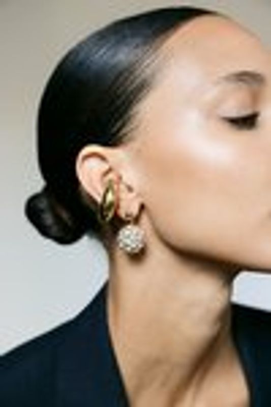 CRYSTAL SPHERE Earrings Gold