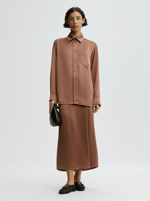 Hovedbilde PACIA Satin Maxi Skirt Latte ...