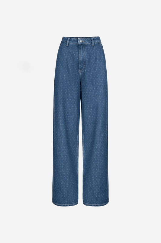 Jace Pants Mid Blue Dot