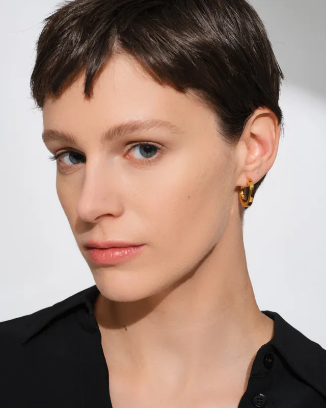 Beck Hoops Medium Gold