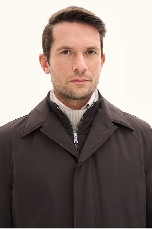ZIPPED Padded Car Coat Terra Brown