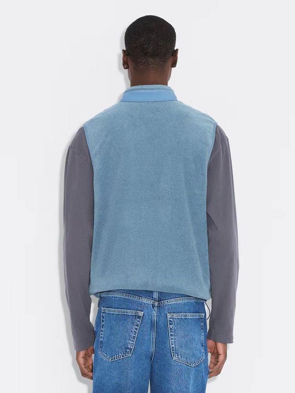 Regular Fleece Vest Dusty Blue