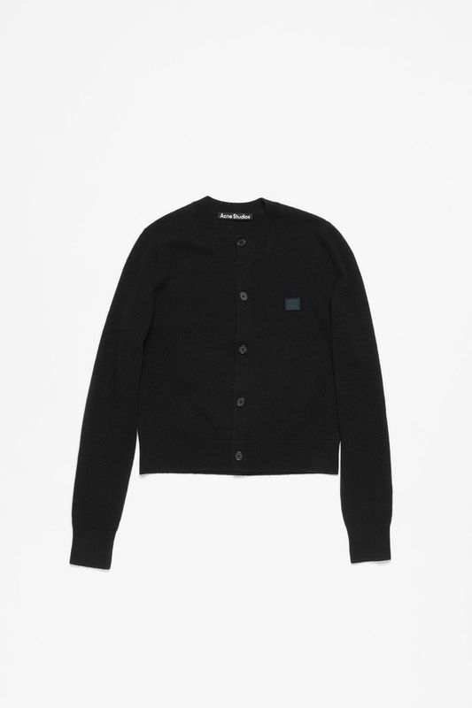 CREW Neck Cardigan Black 