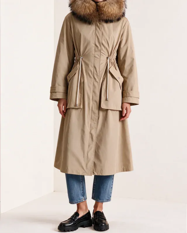 Padded Maxi Parka Camel