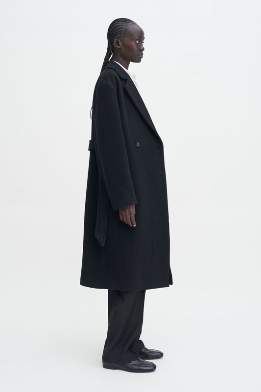 Charlotte Belted Coat Black 