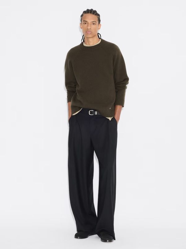 ANDREAS Crewneck Sweater Dk. Green 