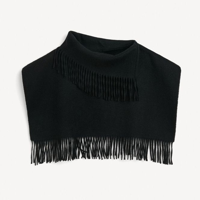 Hovedbilde TURTLA Wool Fringe Bib Black