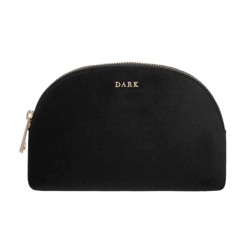 VELVET MAKEUP POUCH Black