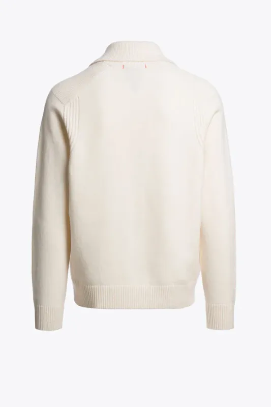 CALDONAZZO Half Zip Cardigan Moonbeam