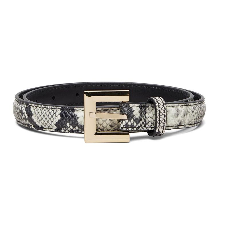 NICOLA Belt Snake Black White