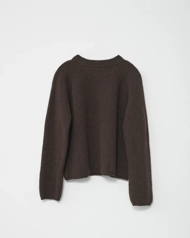 Shetlands Wool Jumper Brown 