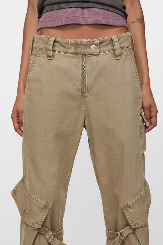 Cargo Trousers Washed Beige