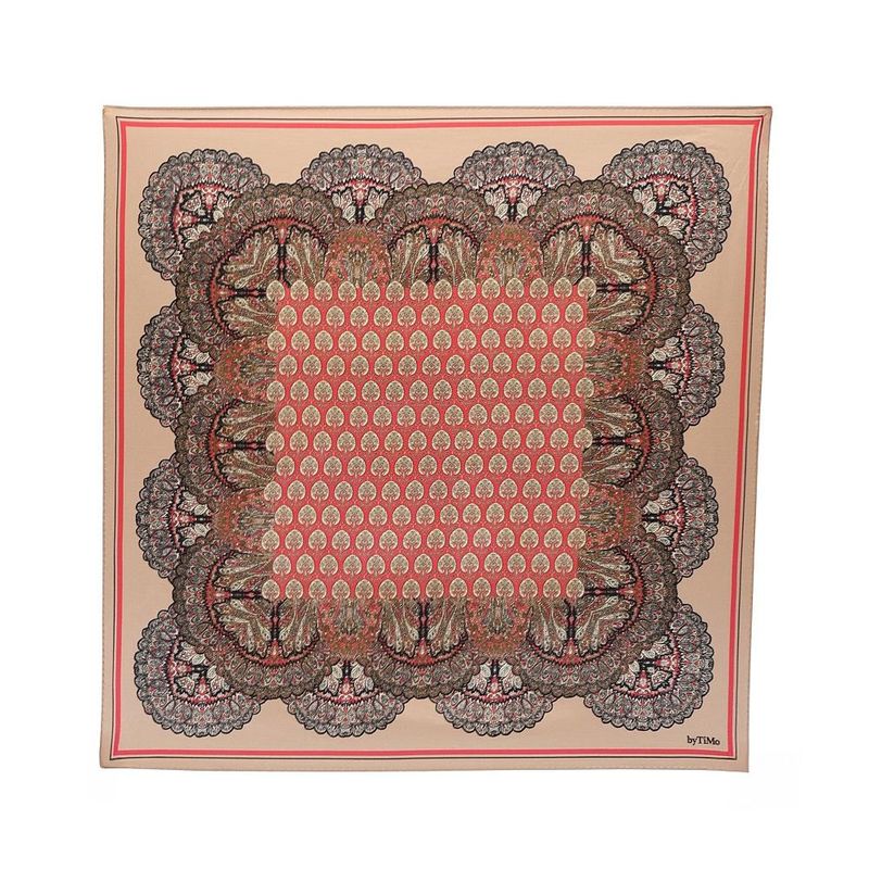SILK Scarf 60X60 Autumn Paisely