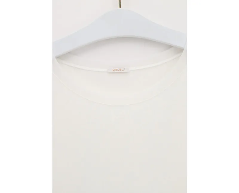 Modal Round Neck LS Ivory 