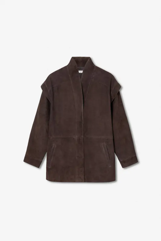Winnie Leather Jacket Dark Brown 
