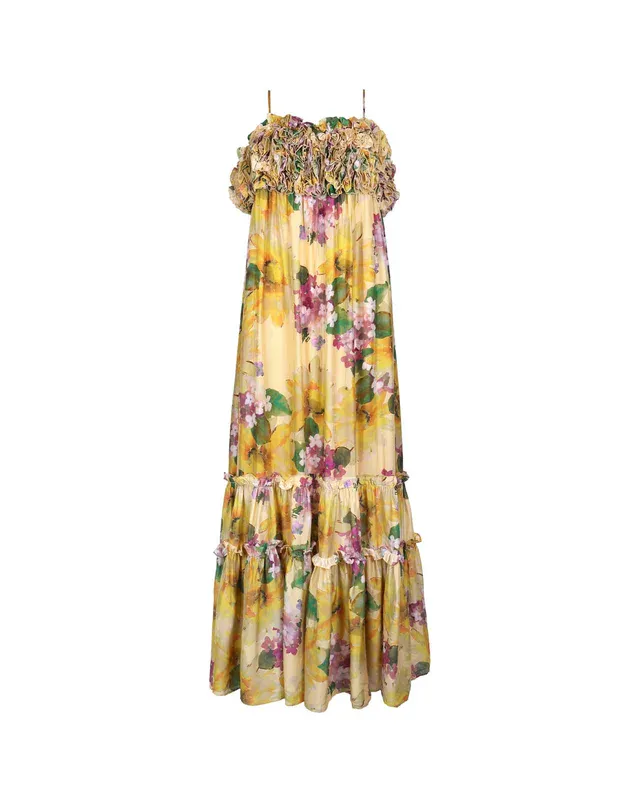 Organza Strap Dress Sunflower